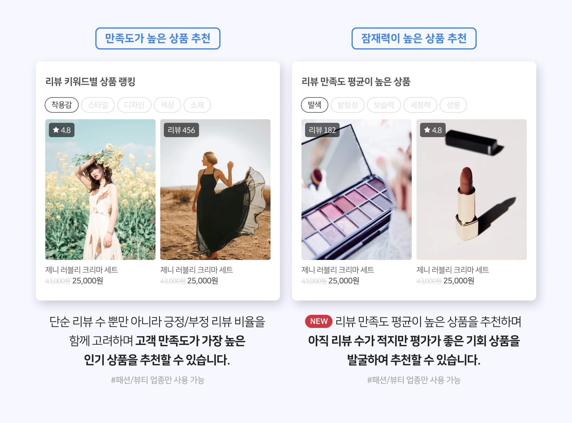 상품 추천 사례